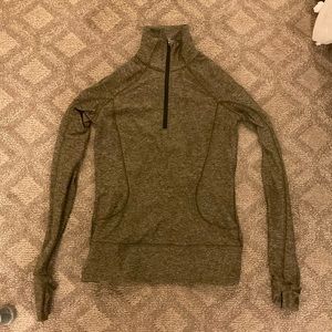 army green lululemon pull over